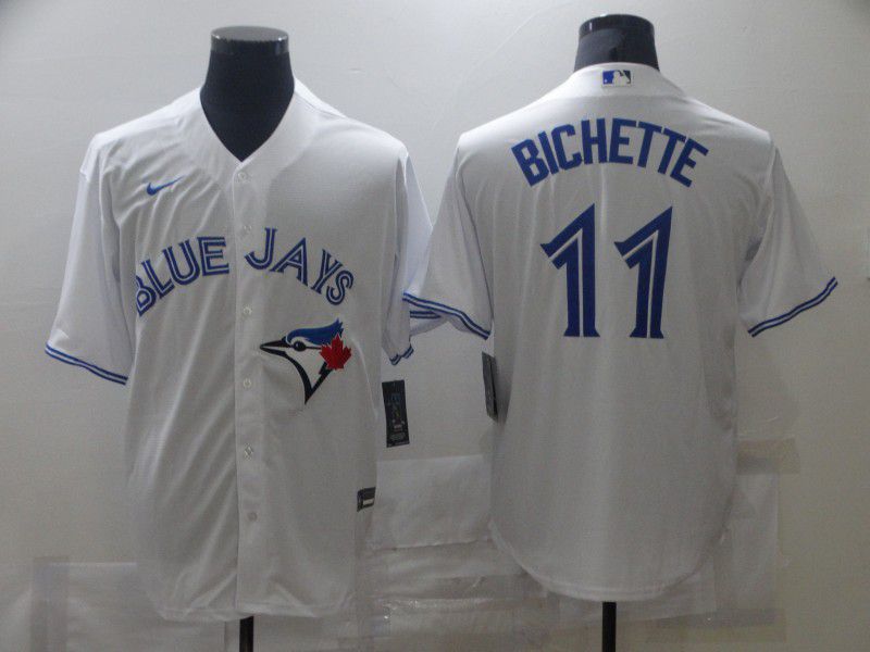 Men Toronto Blue Jays 11 Bichette White Game Nike 2021 MLB Jersey